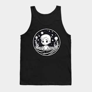 Creepy pasta kid in the Ramen Stars Tank Top